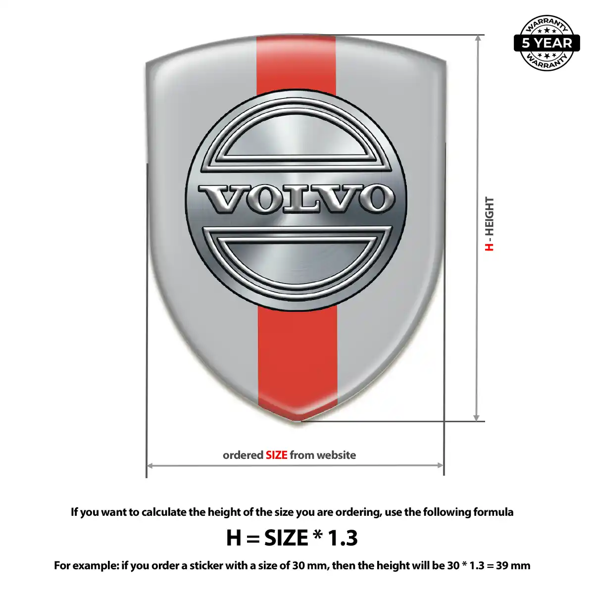 Volvo Silicone Badge Prime Quality