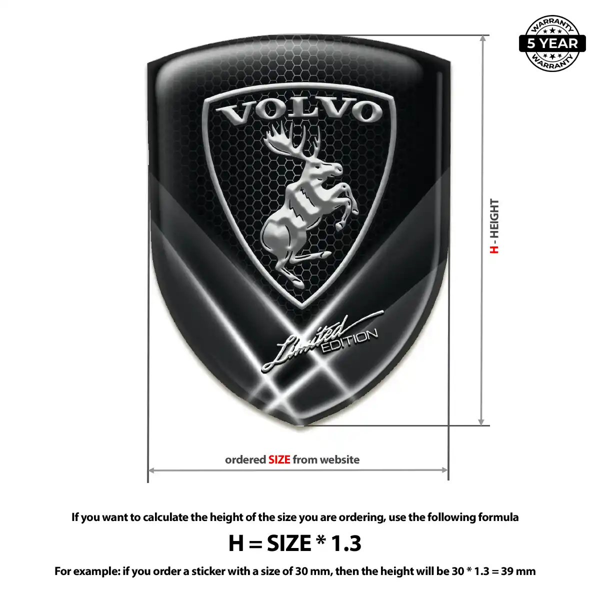 Volvo Silicone Badge Refined Design