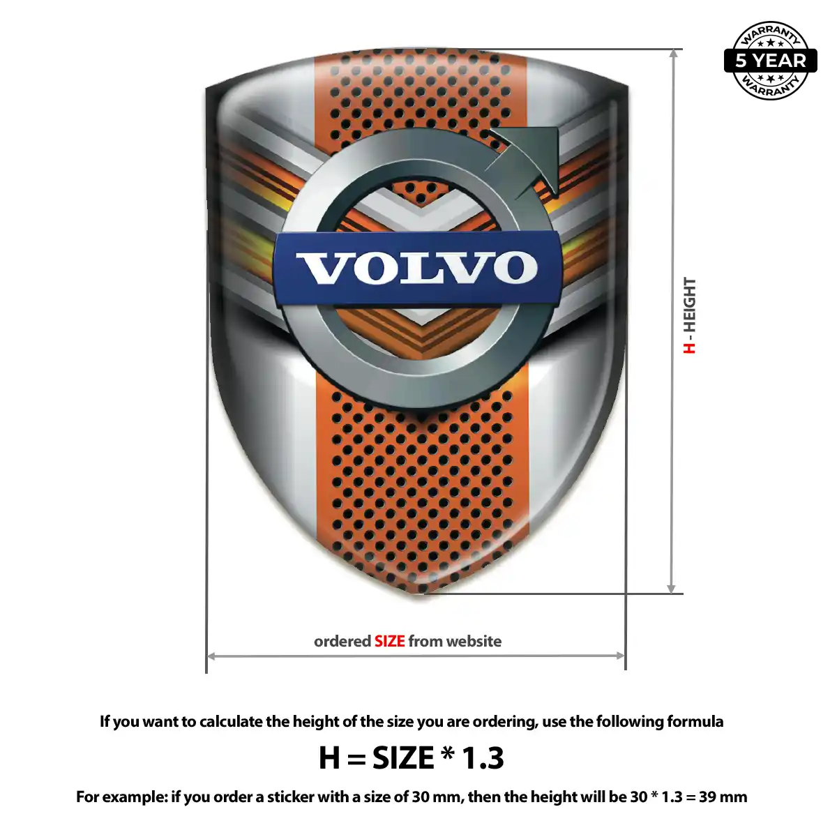 Volvo Silicone Badge Resin Elite