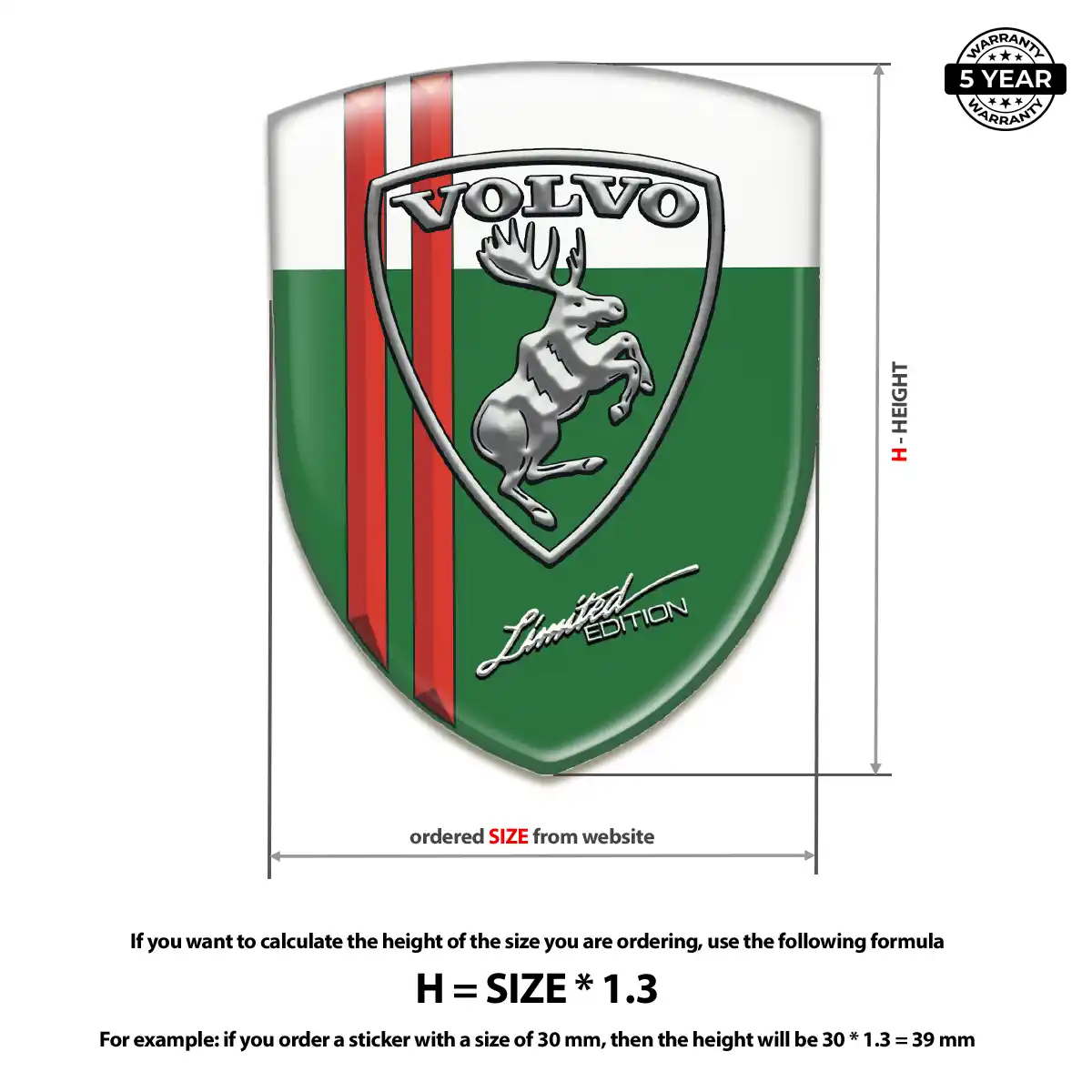 Volvo Silicone Badge Resin Luxe