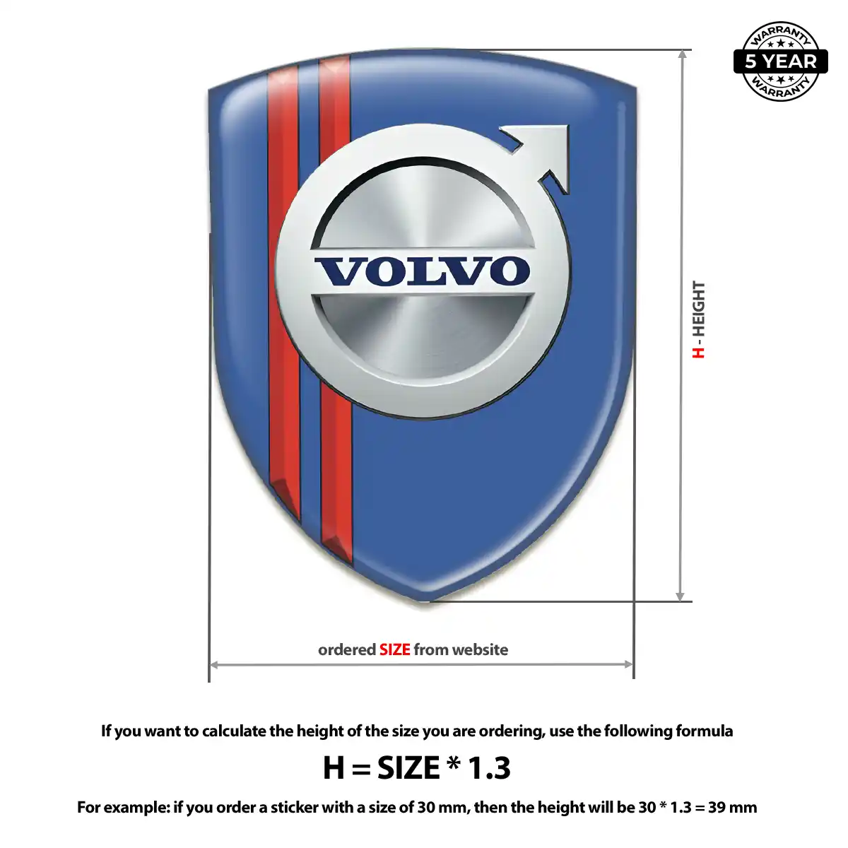 Volvo Silicone Badge Sleek Style
