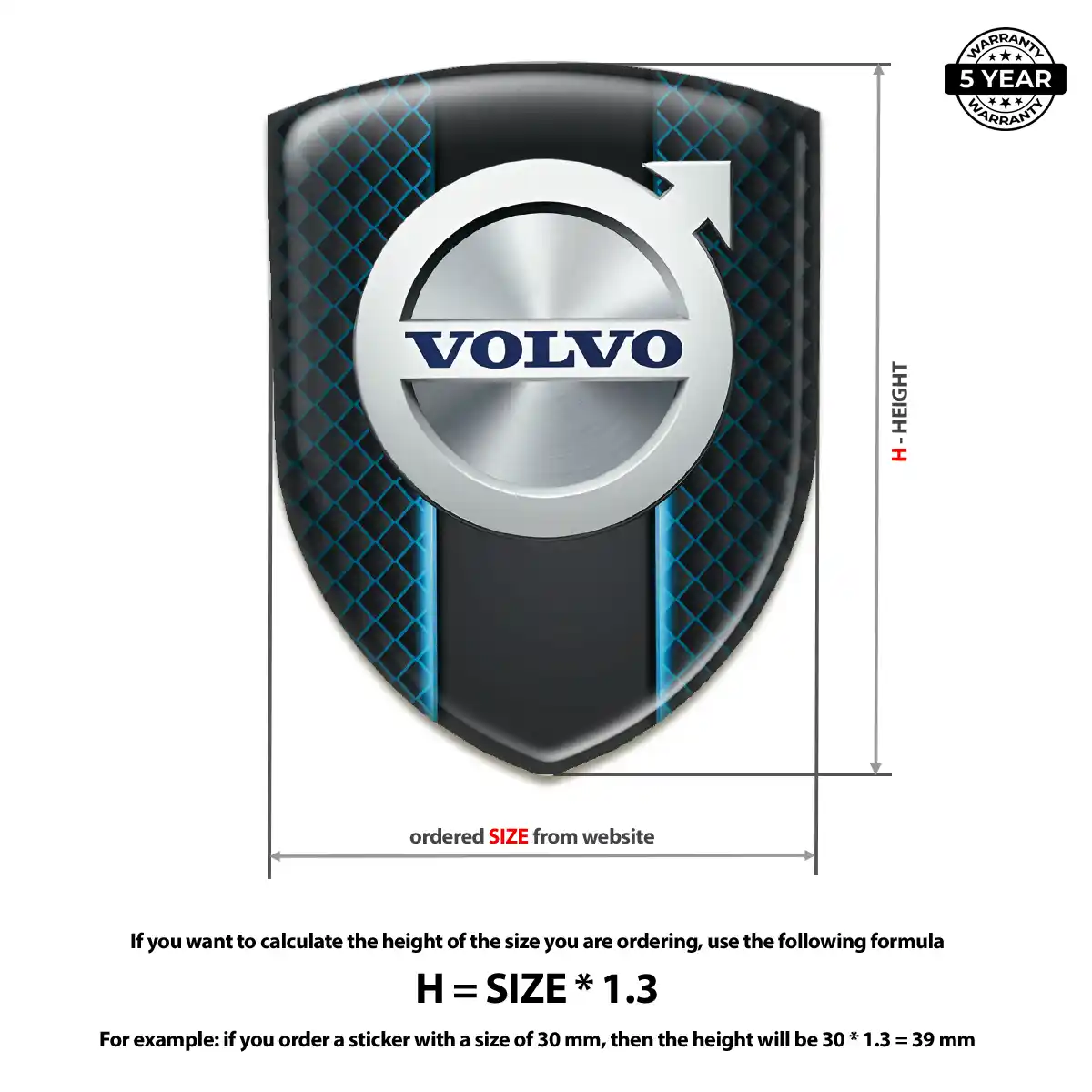 Volvo Silicone Emblem Outer Style