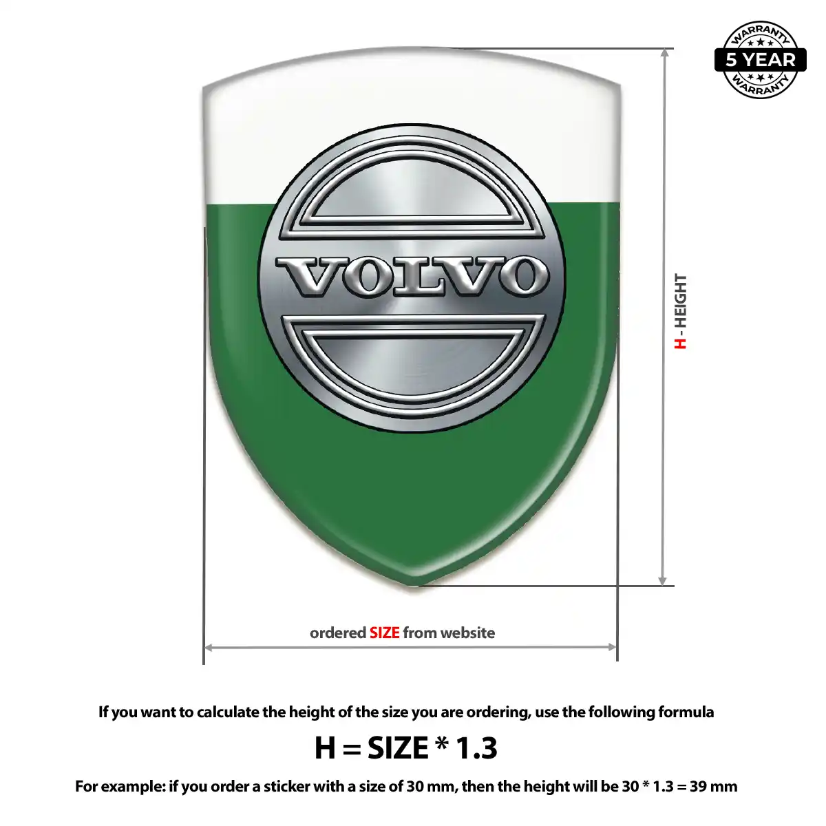Volvo Silicone Emblem Premium Dome