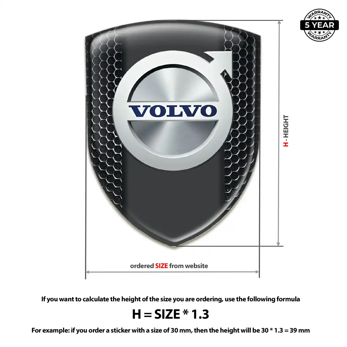Volvo Silicone Emblem Prime Quality
