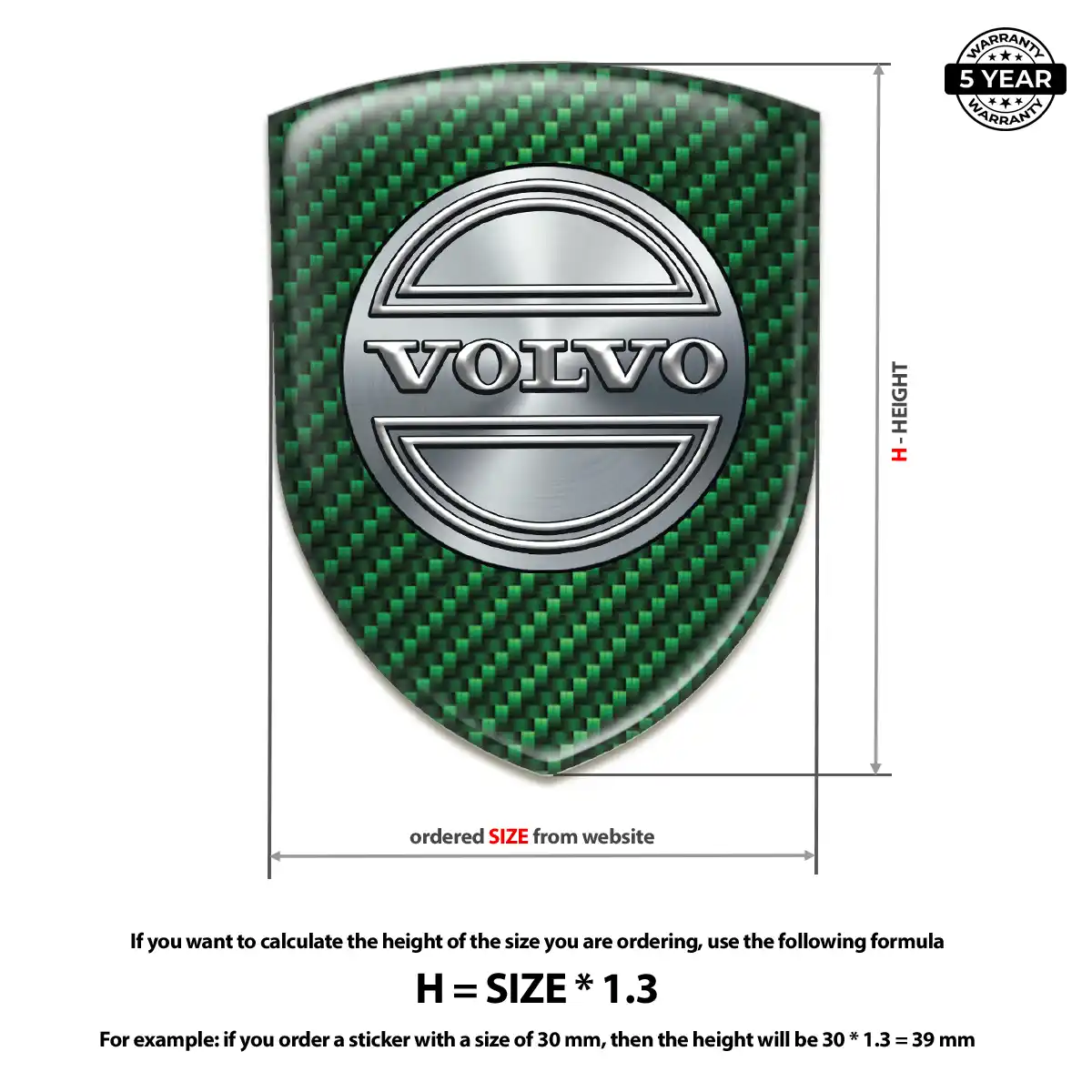 Volvo Silicone Emblem Resin Elite