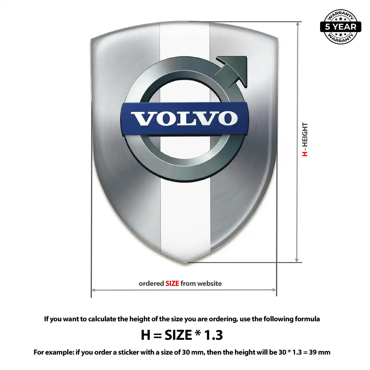 Volvo Silicone Emblem Signature Grade