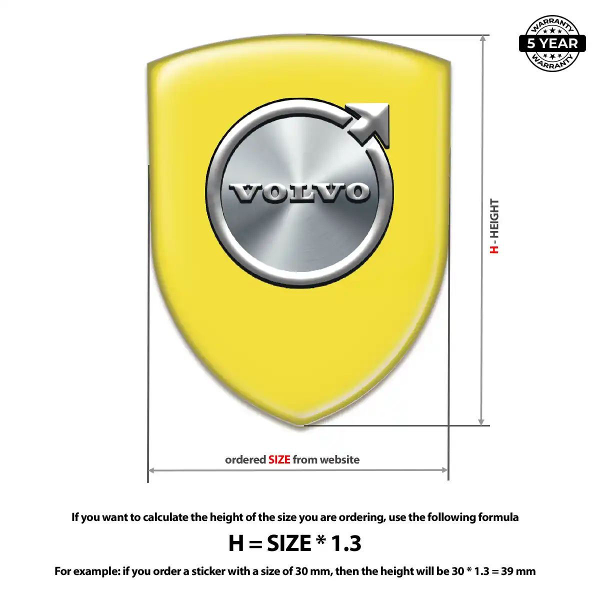 Volvo Silicone Emblem Superior Craft