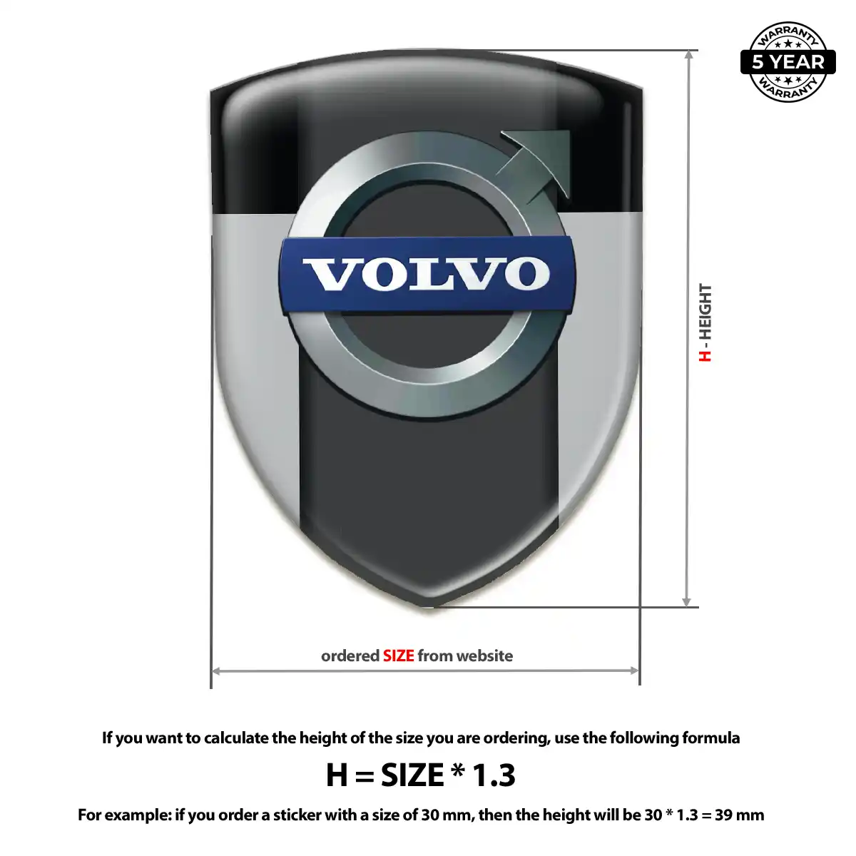 Volvo Silicone Sticker Prestige Line