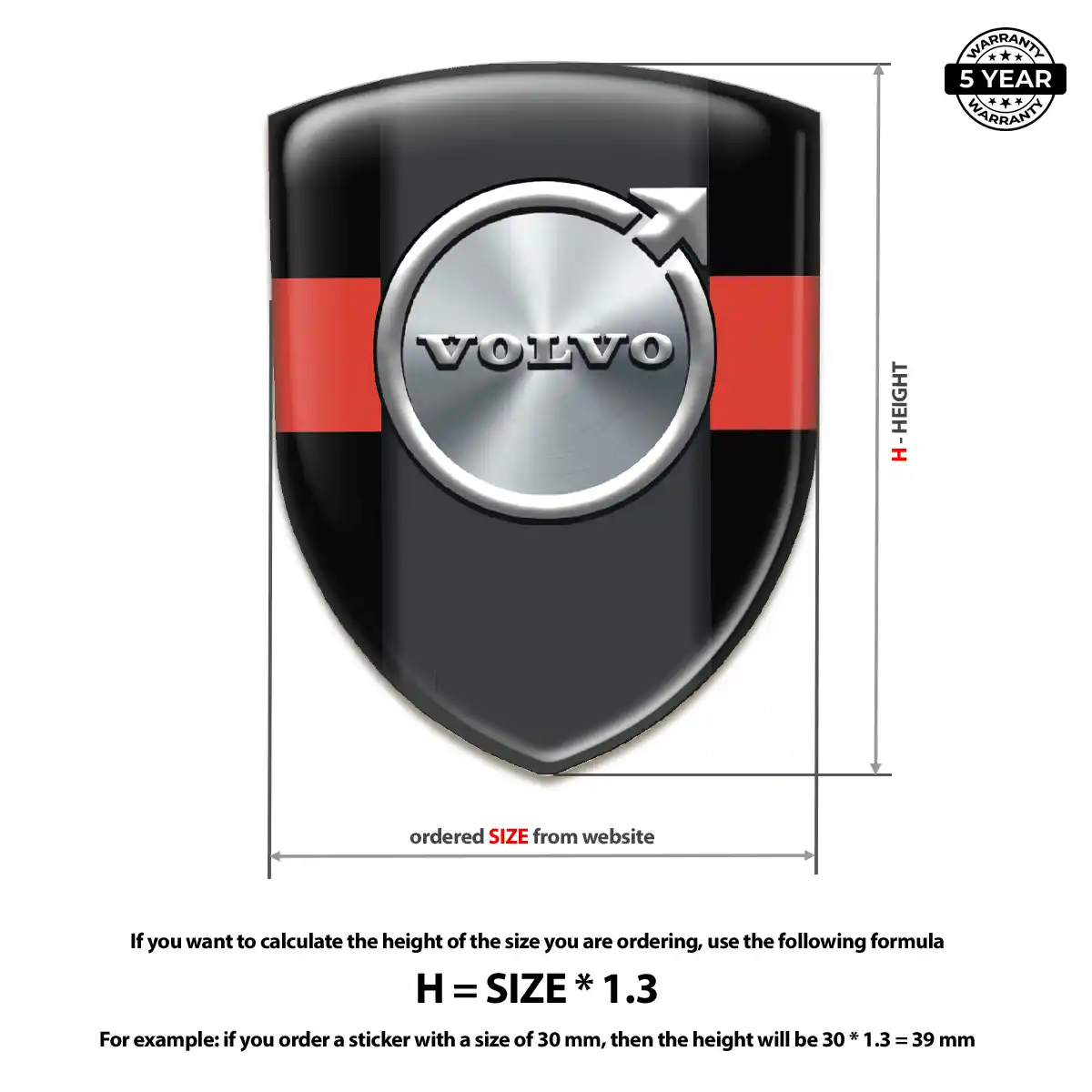 Volvo Silicone Sticker Prime Quality