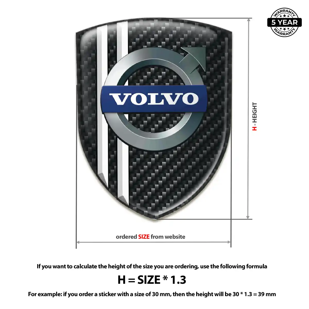 Volvo Silicone Sticker Resin Elite