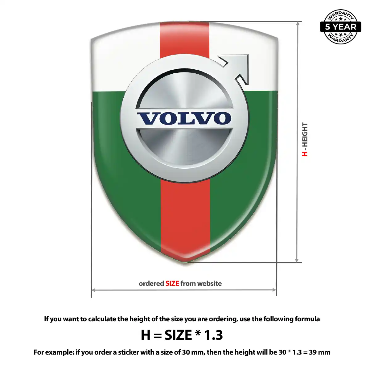 Volvo Silicone Sticker Signature Grade