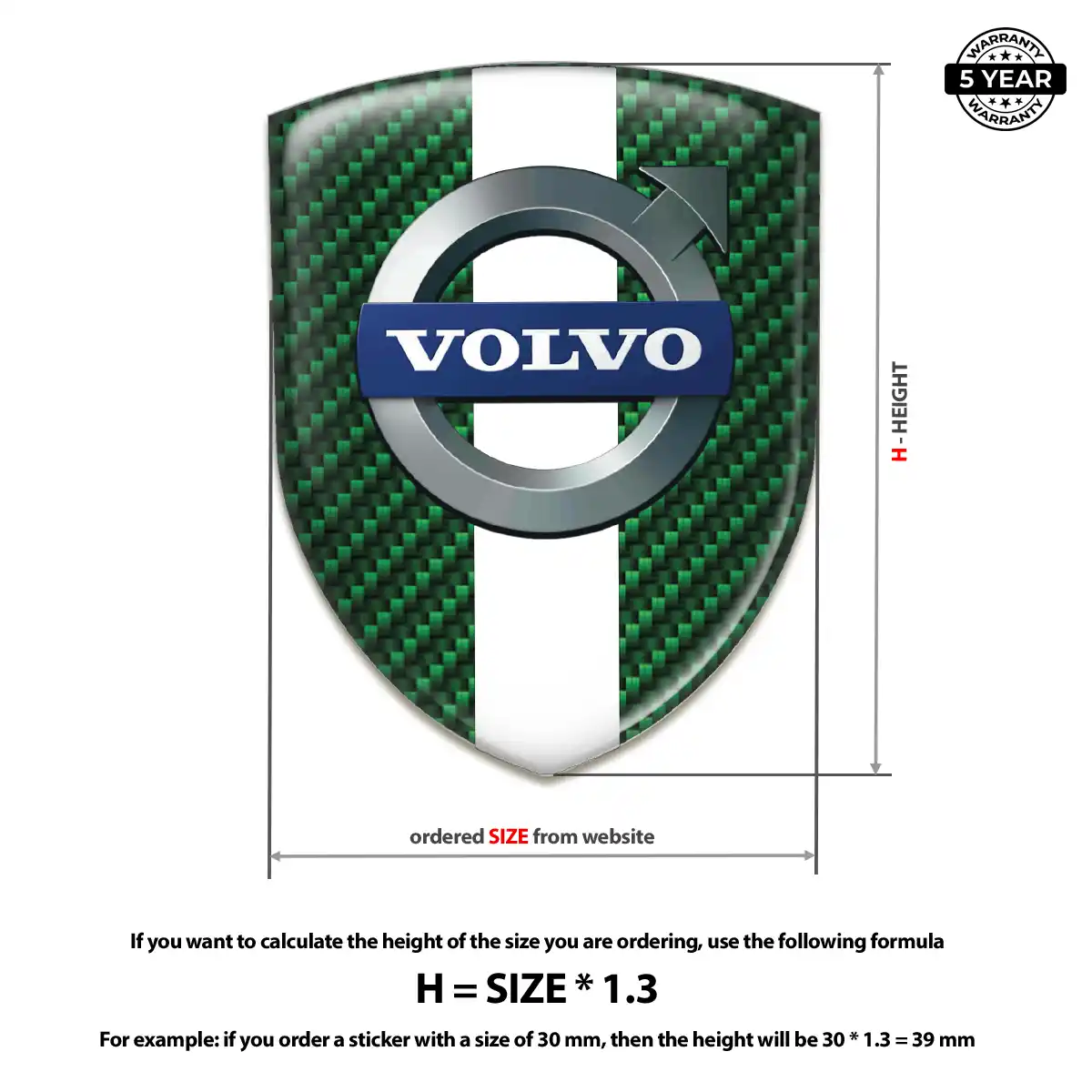 Volvo Silicone Sticker Superior Craft