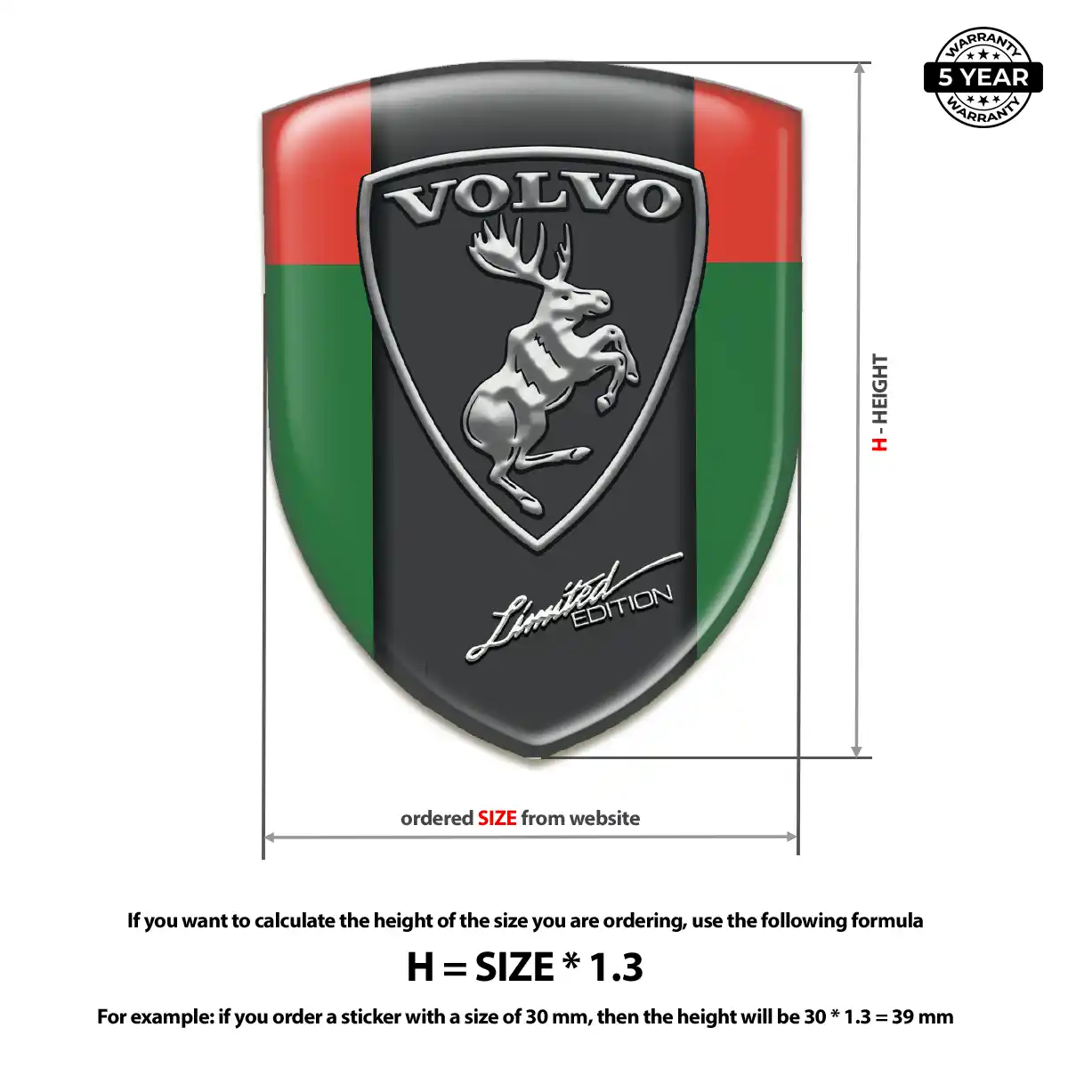 Volvo Sticker Premium Dome