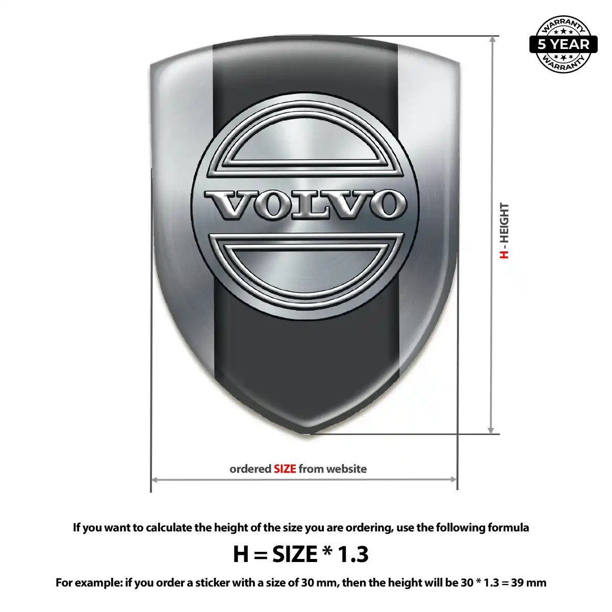 Volvo Sticker Resin Luxe