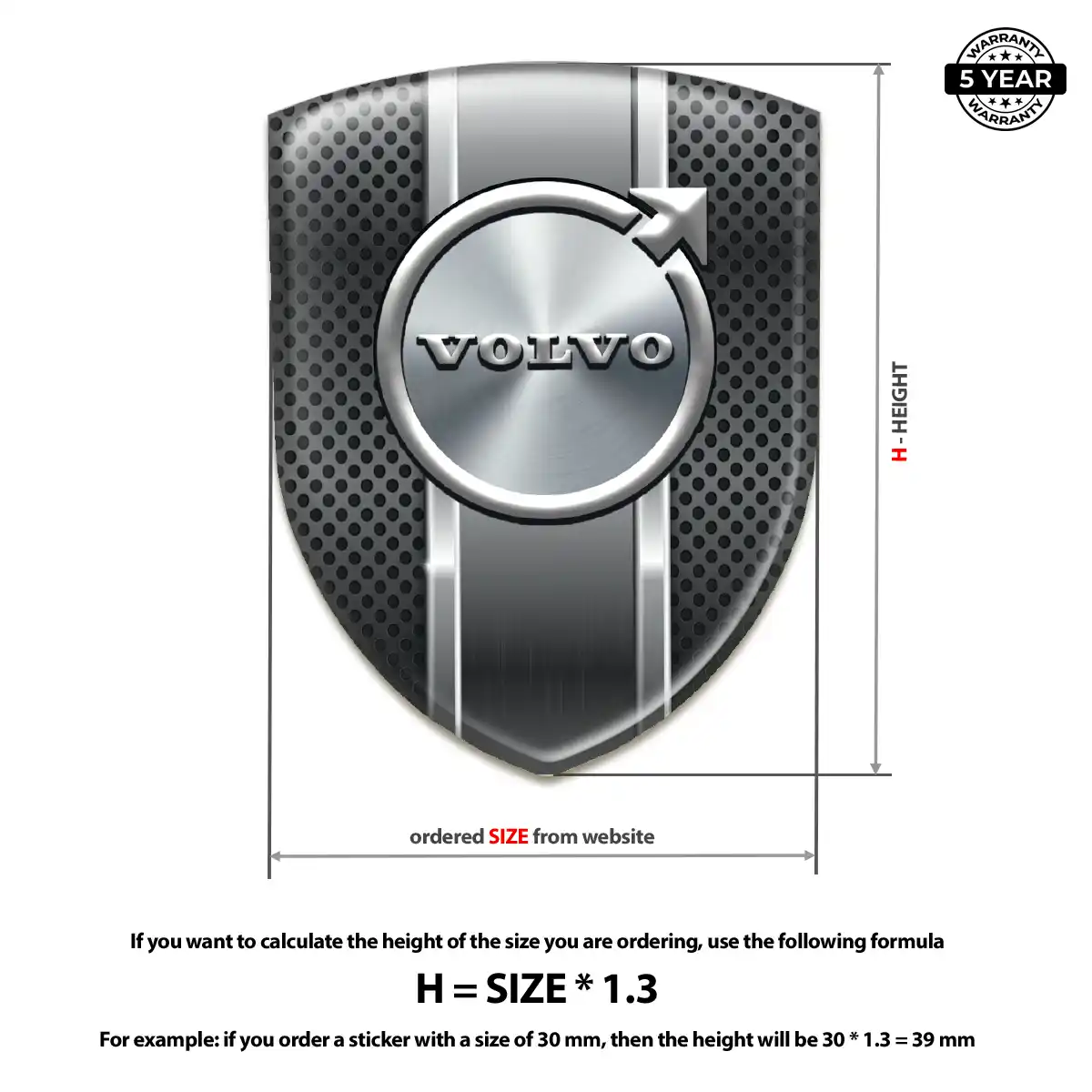 Volvo Vehicle Logo Sticker Cabin Style