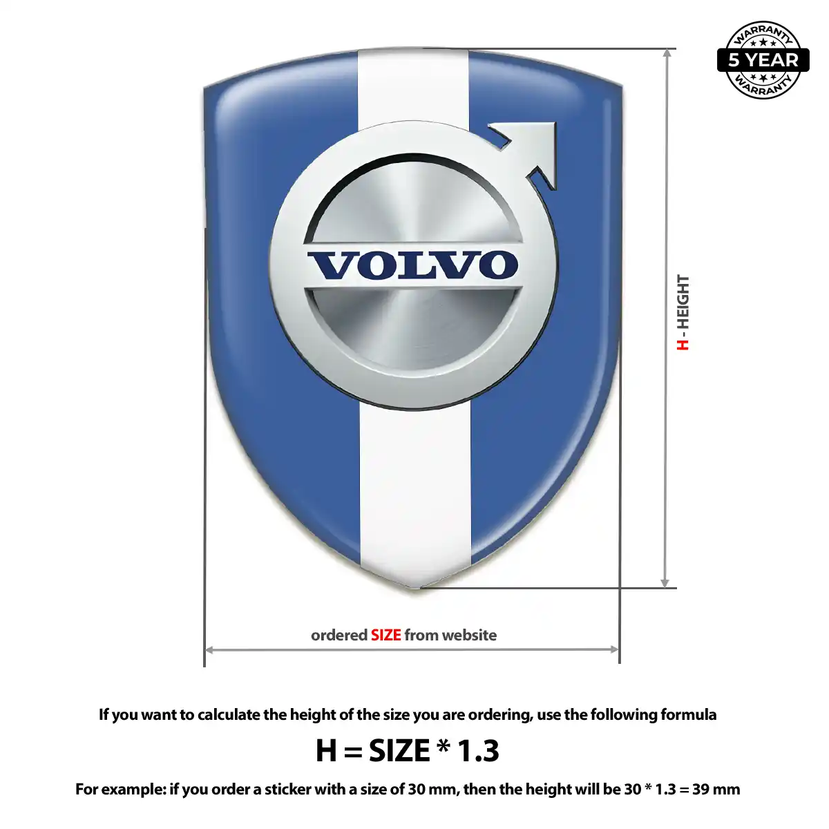 Volvo Vehicle Logo Sticker Deluxe Edition
