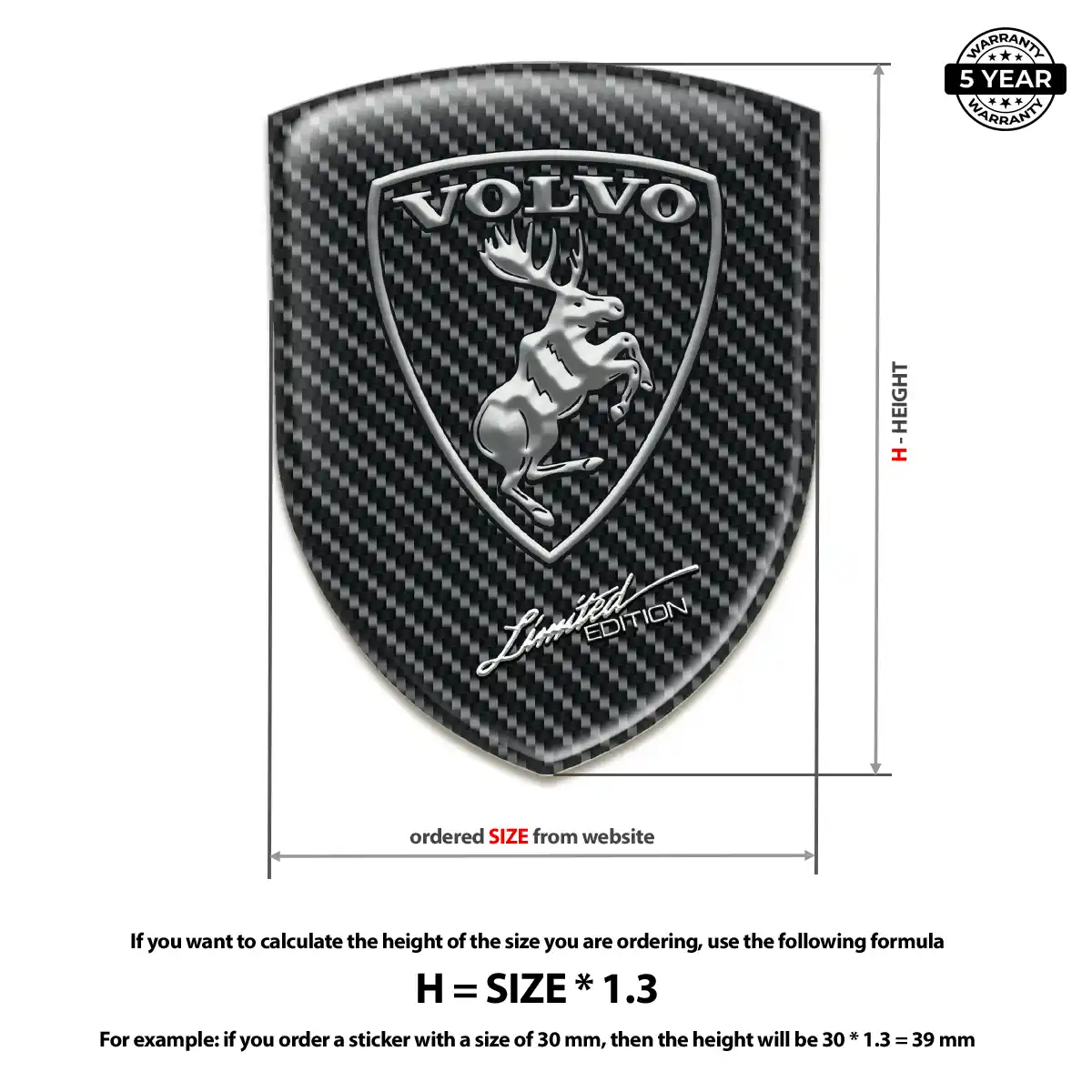 Volvo Vehicle Logo Sticker Elite Finish