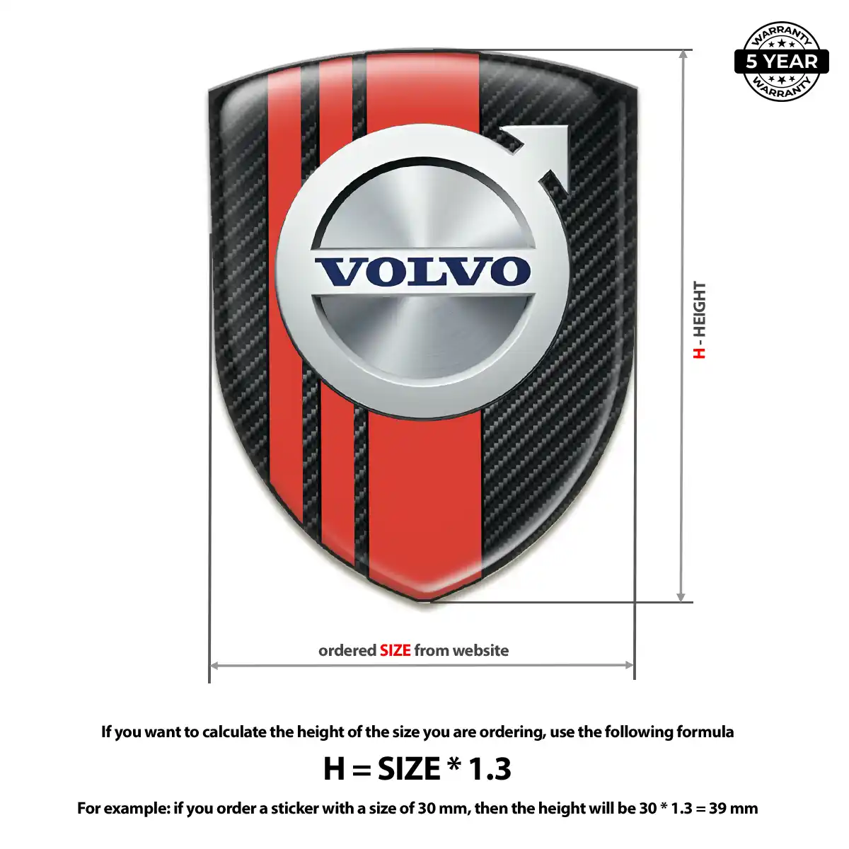 Volvo Vehicle Logo Sticker Exterior Luxe