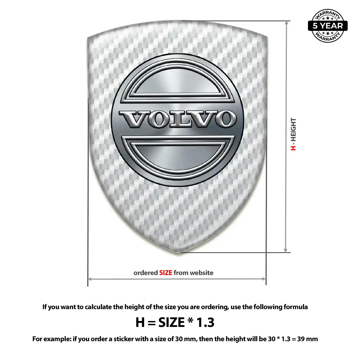 Volvo Vehicle Logo Sticker Interior Elegance