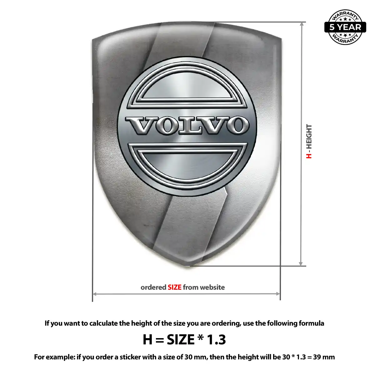 Volvo Vehicle Logo Sticker Noble Edition
