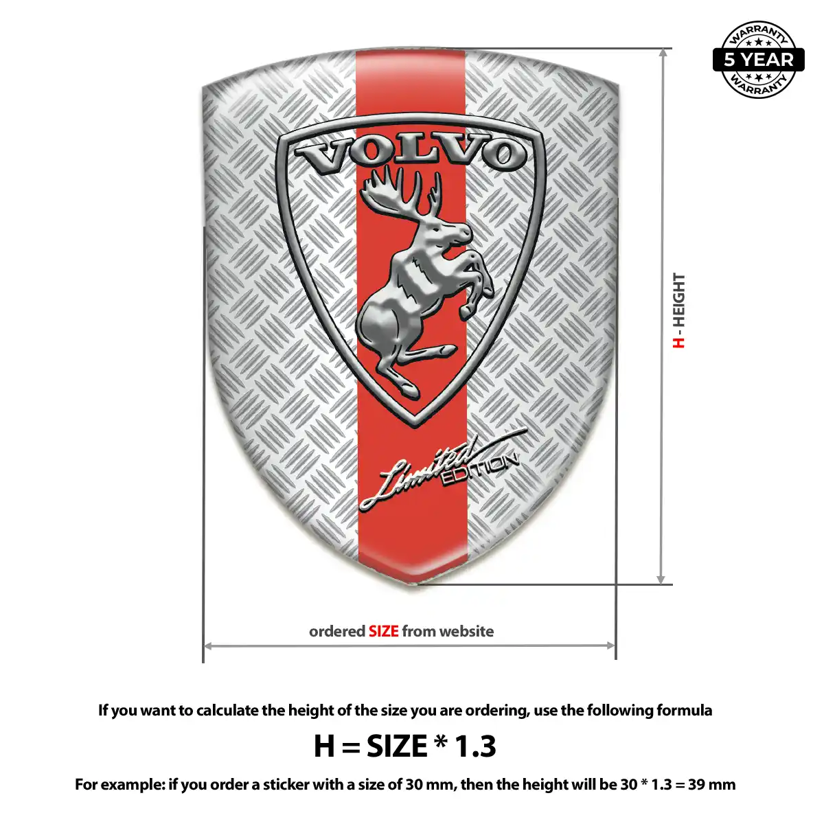Volvo Vehicle Logo Sticker Opulent Line