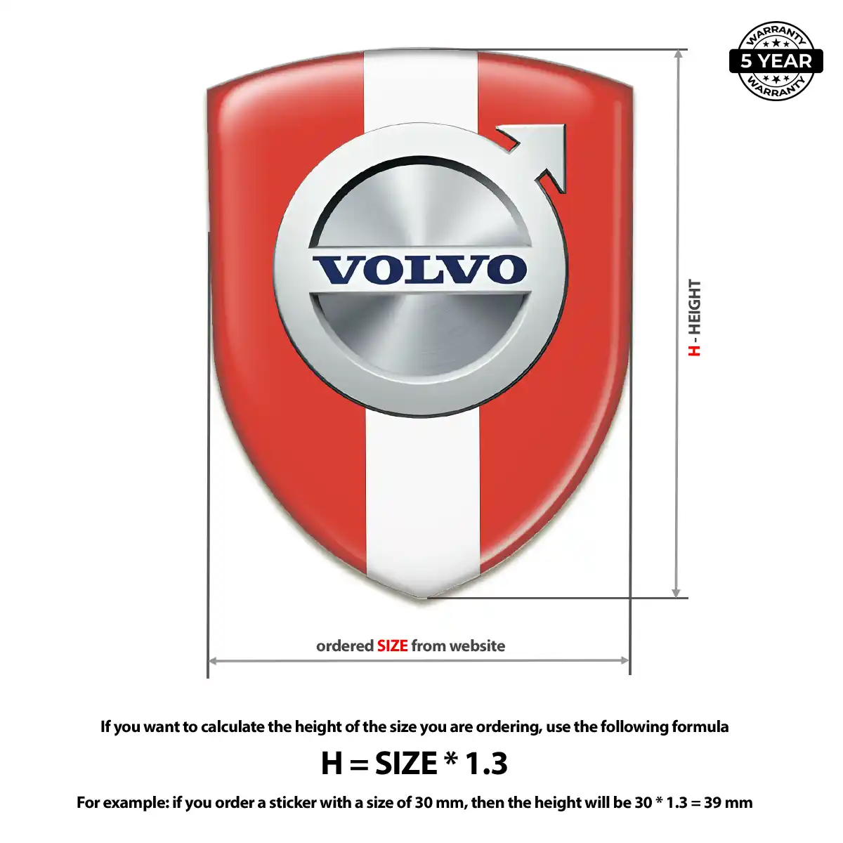Volvo Vehicle Logo Sticker Prestige Line