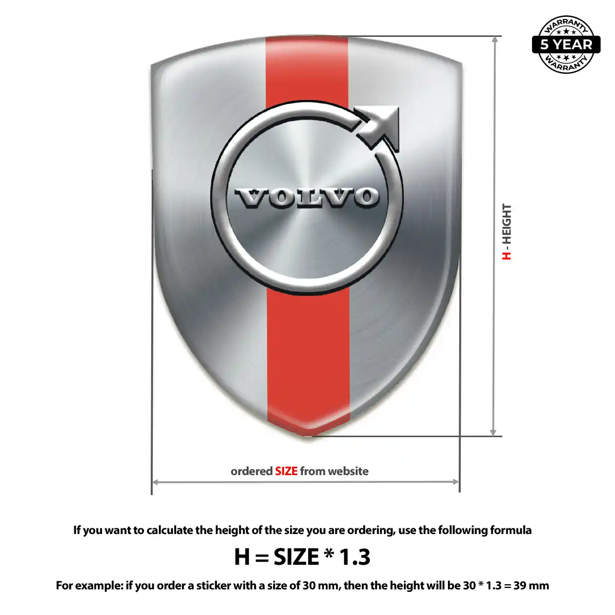 Volvo Vehicle Logo Sticker Prime Quality