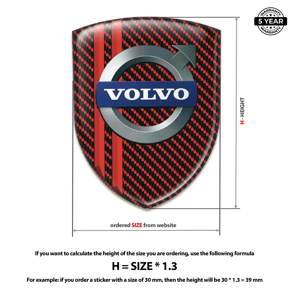Volvo Vehicle Logo Sticker Refined Design