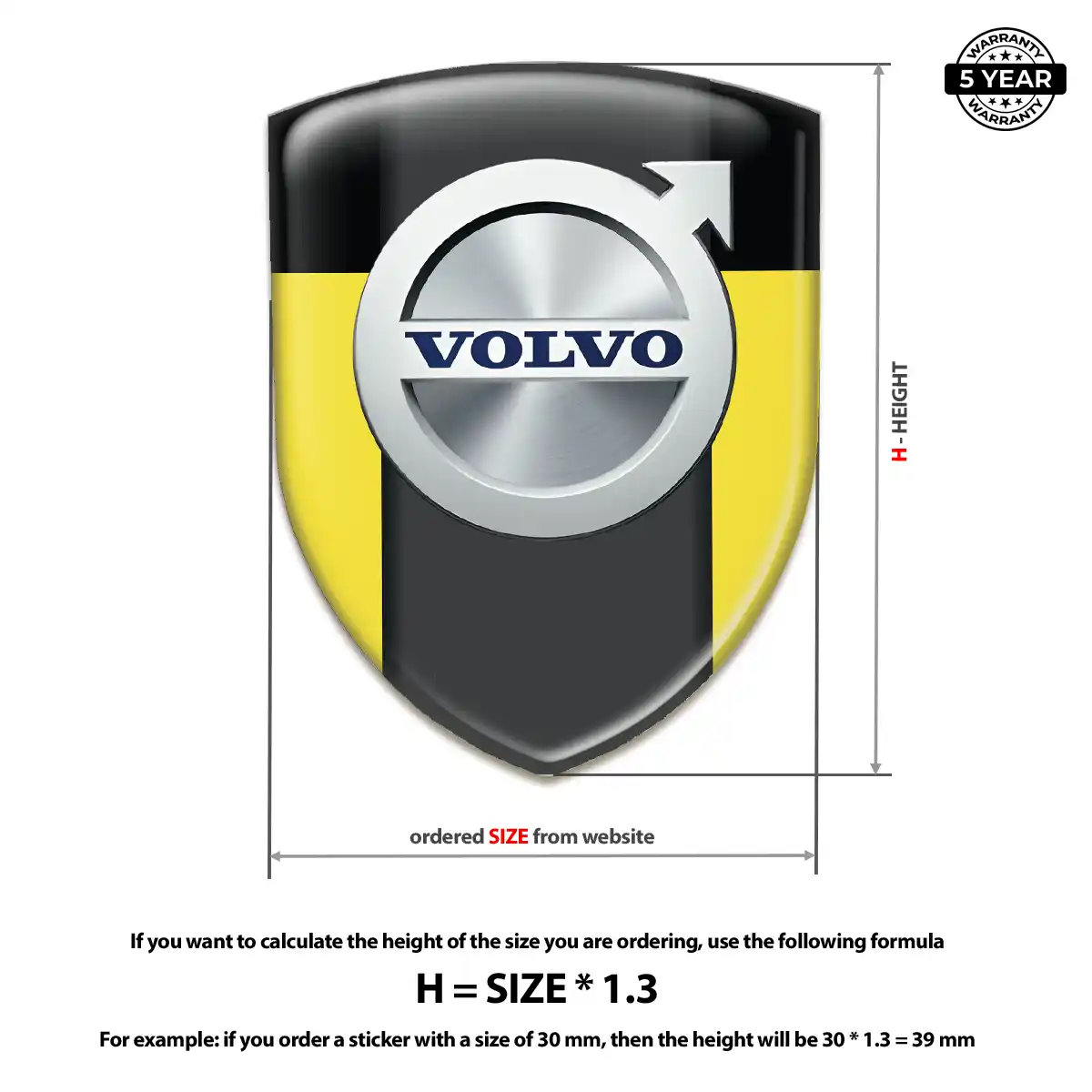 Volvo Vehicle Logo Sticker Signature Grade