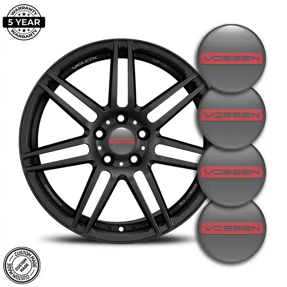 Vossen Badge Emblems Center Cap Self-Adhesive Sleek Style