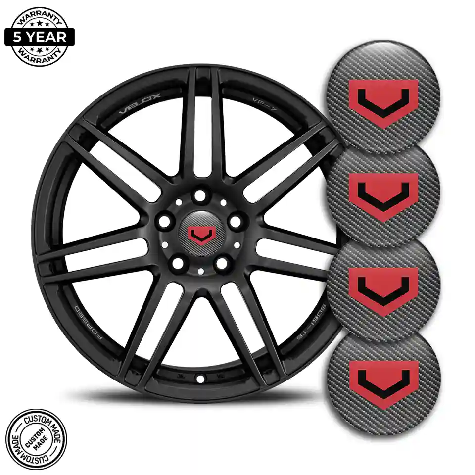 Vossen Emblem Wheel Center Caps Self-Adhesive Sleek Style