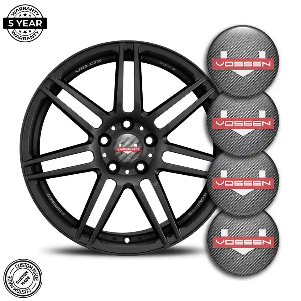 Vossen Logo Silicone Sticker Refined Design