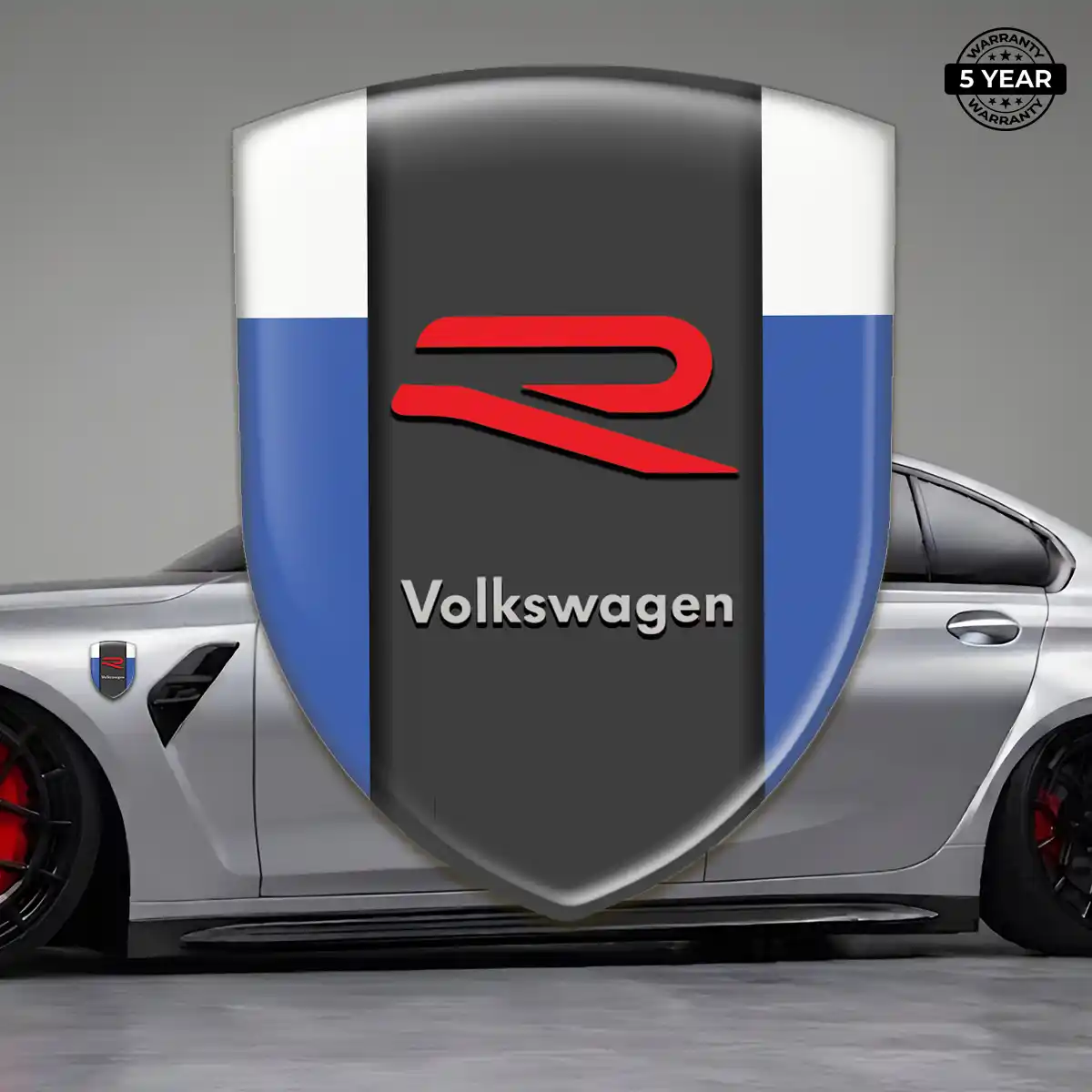 VW 3D Badge Sticker Refined Design