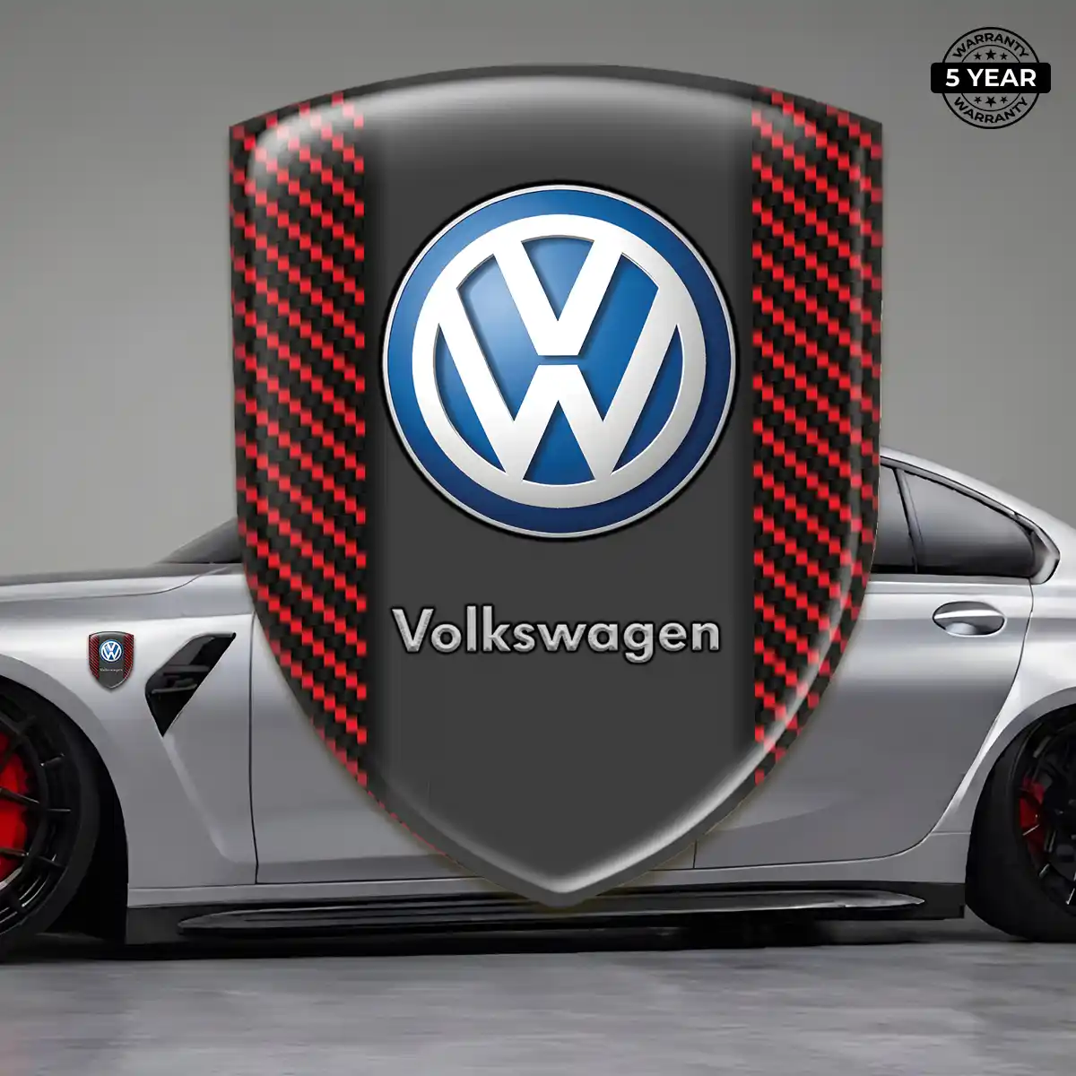 VW 3D Badge Sticker Sleek Style