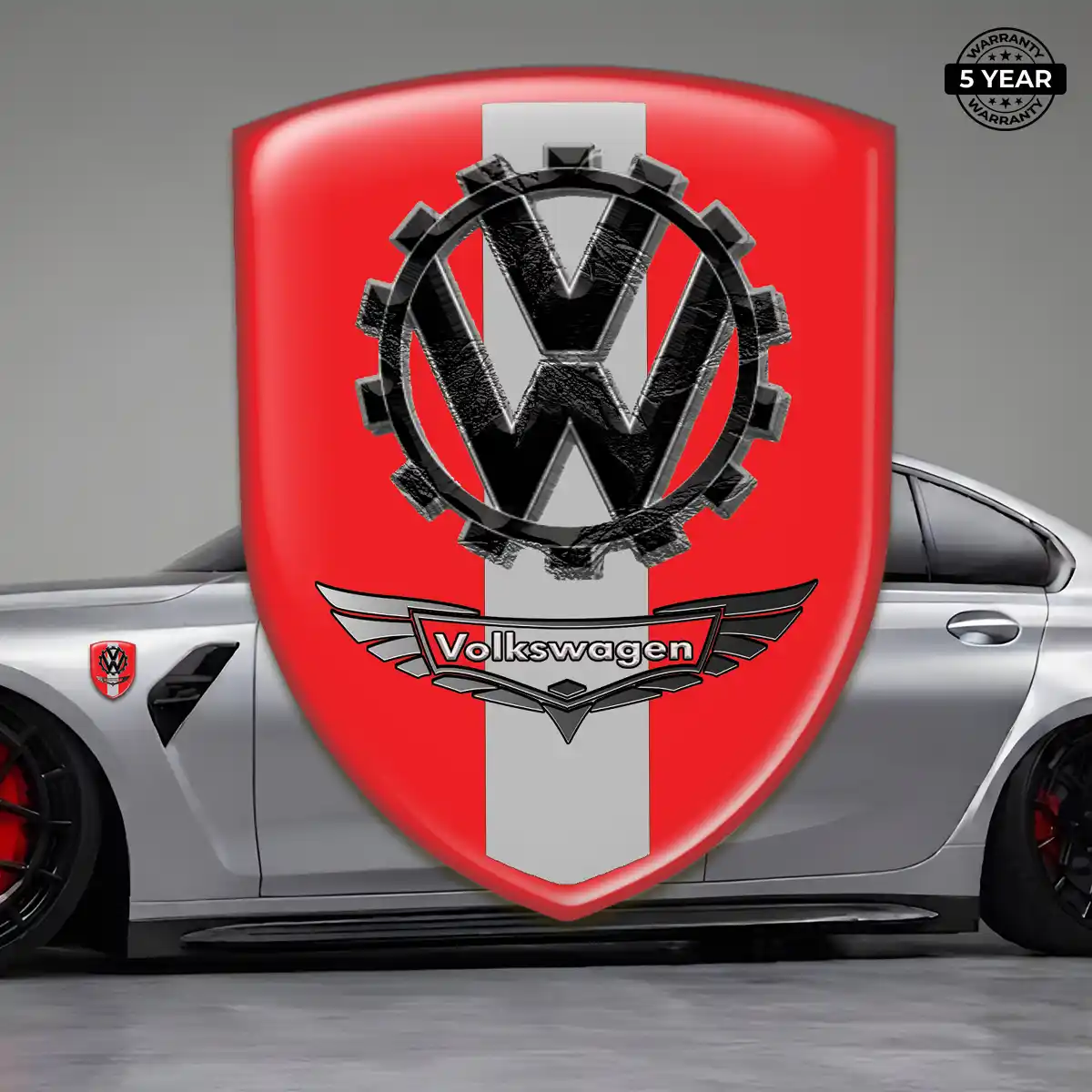 VW 3D Domed Sticker Sleek Style