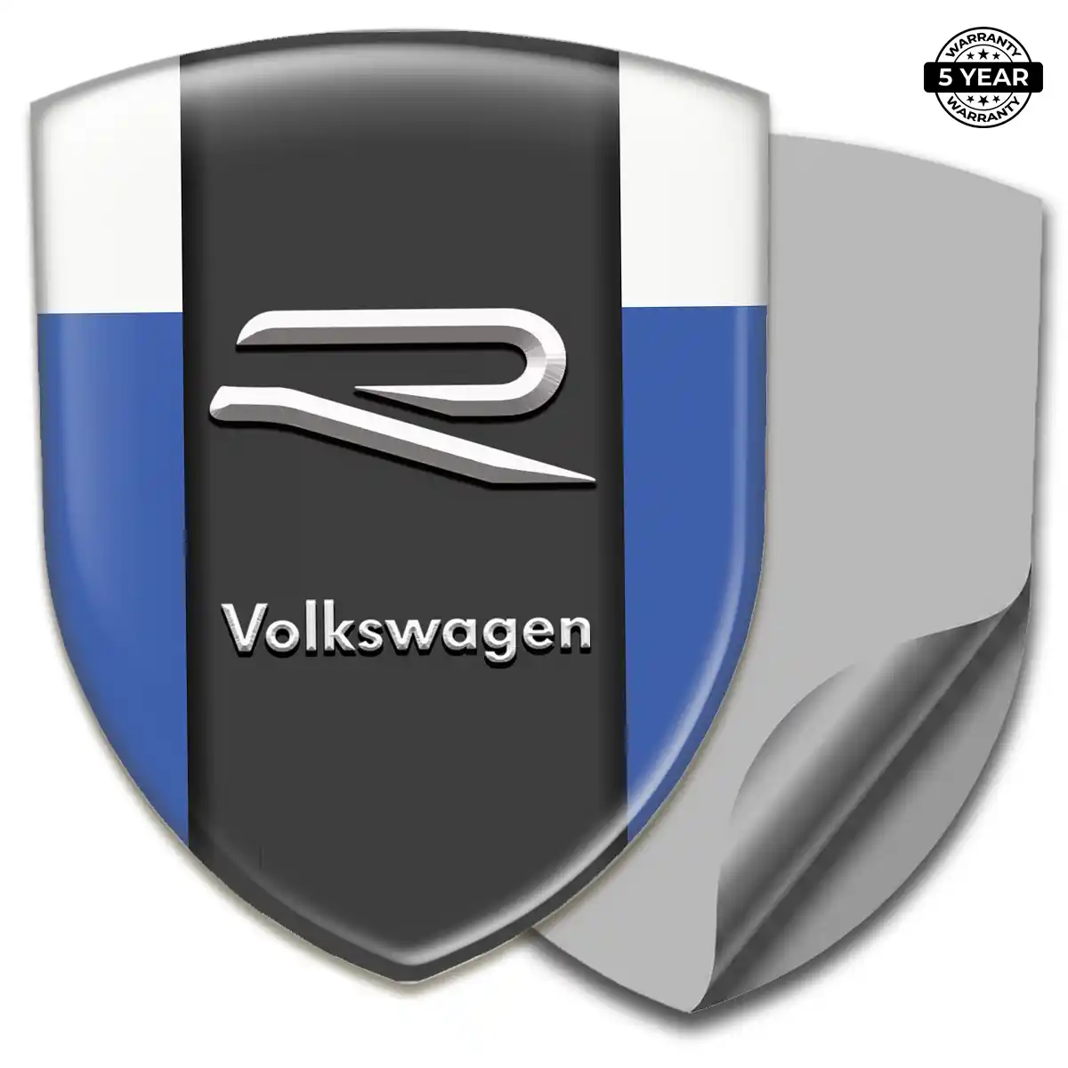 VW 3D Emblem Sticker Refined Design