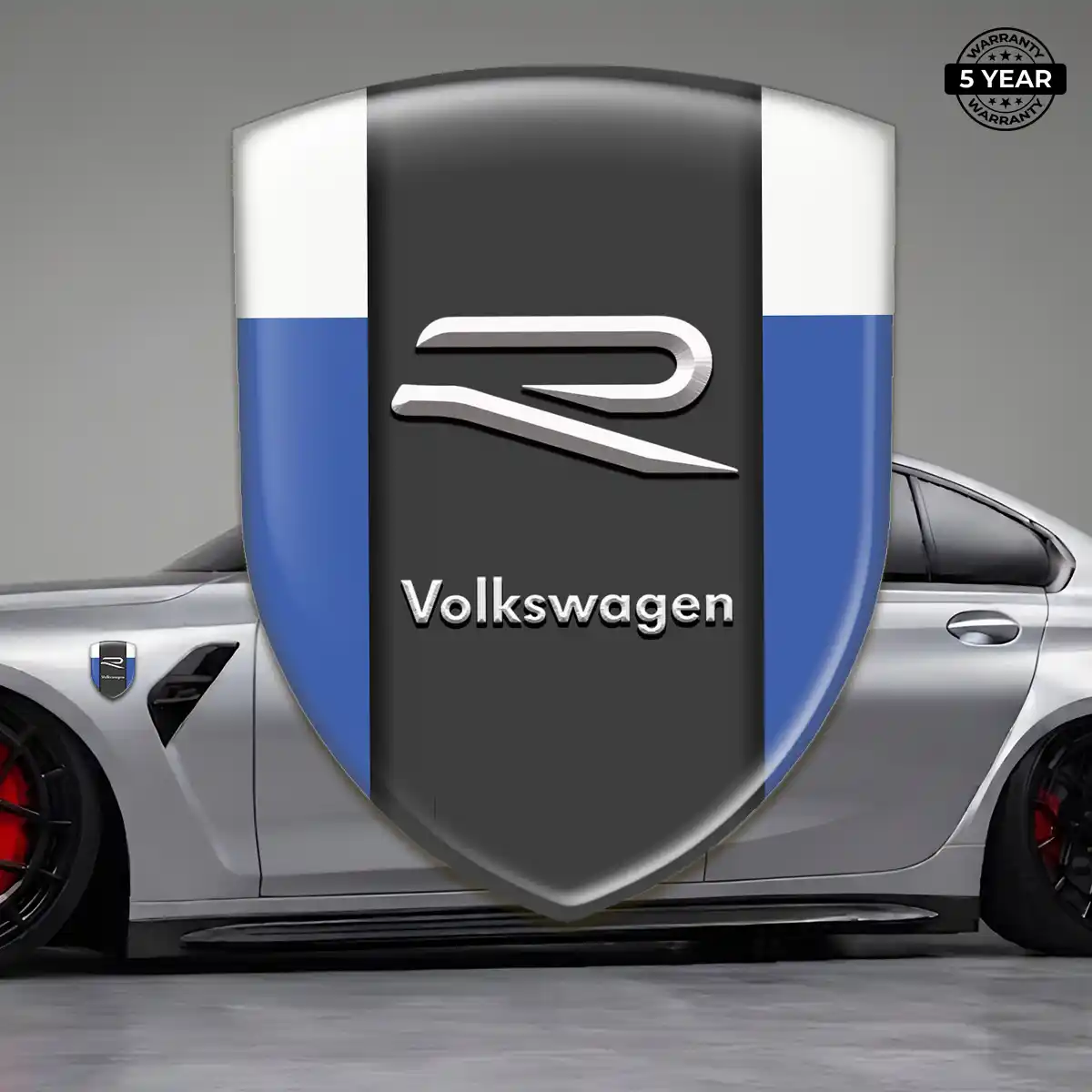 VW 3D Emblem Sticker Refined Design