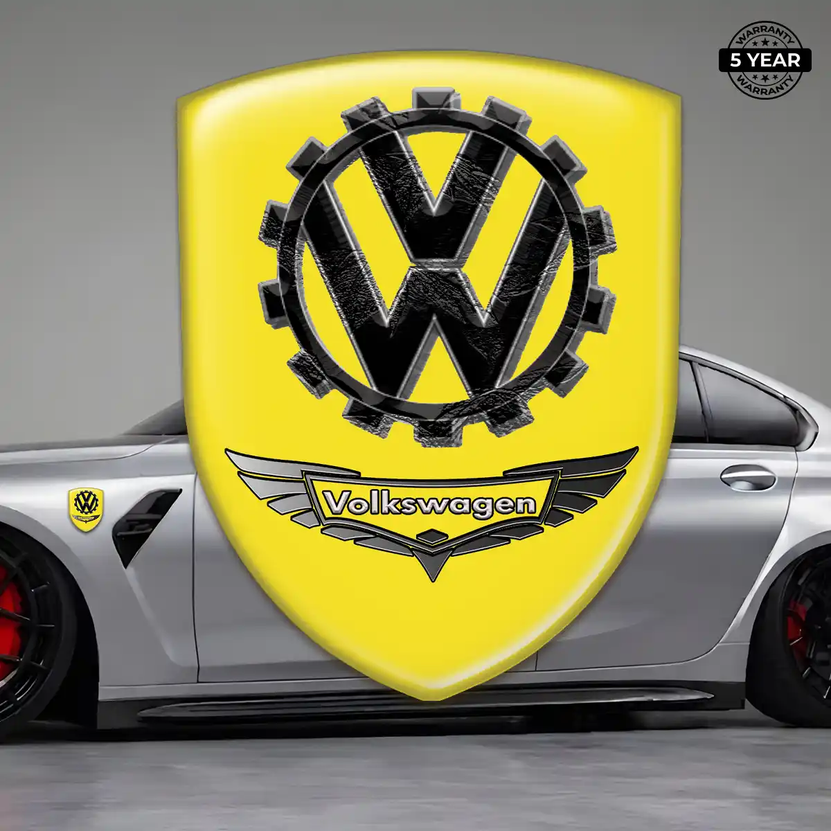 VW 3D Emblem Sticker Sleek Style