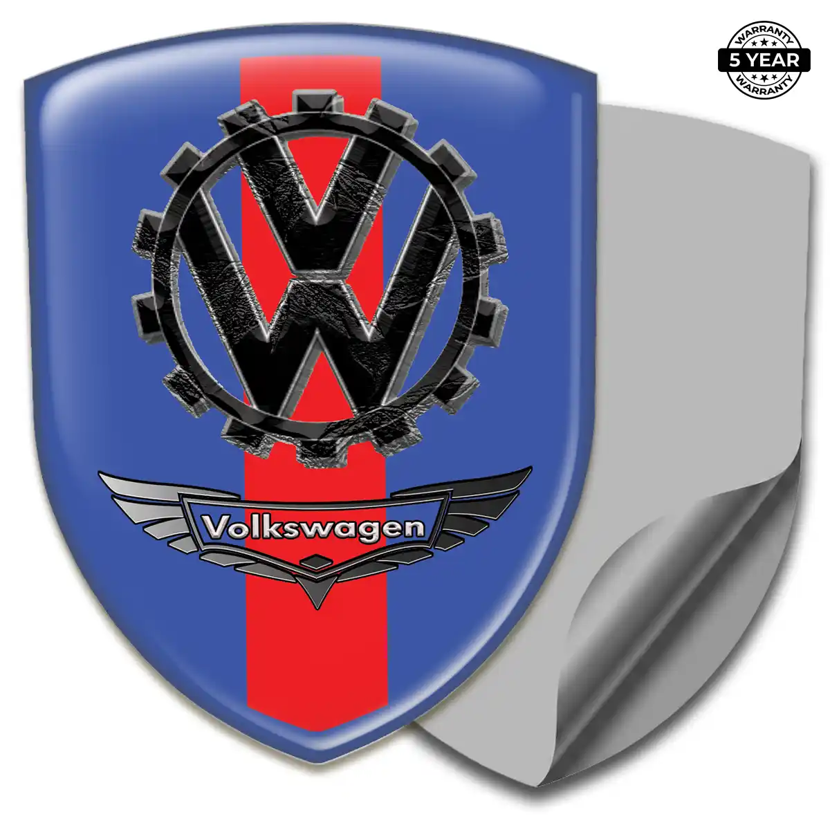 VW 3D Logo Sticker Refined Design