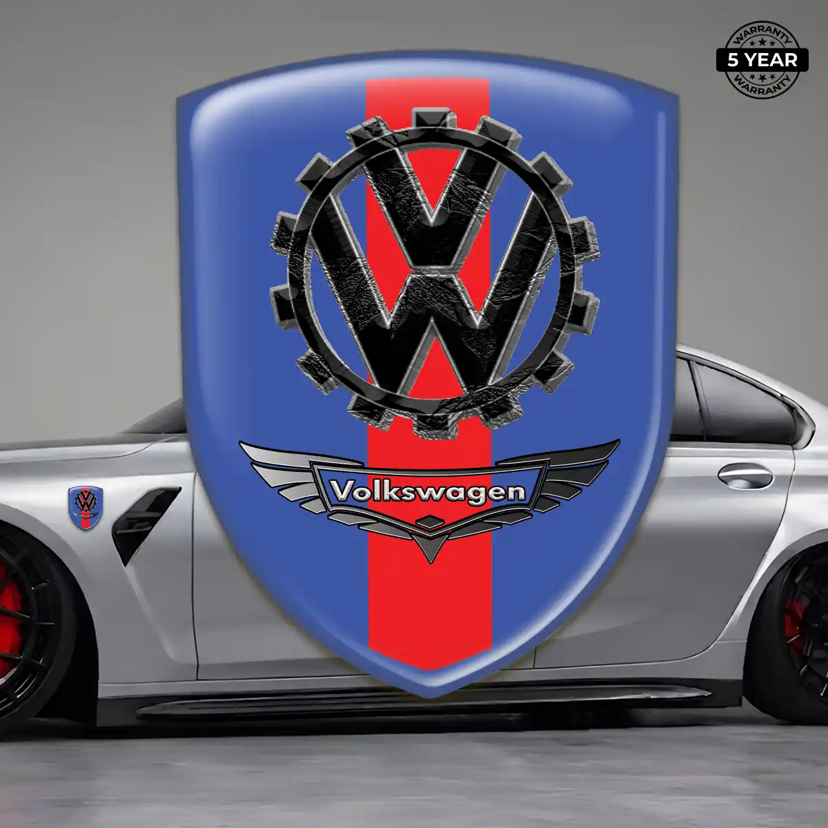 VW 3D Logo Sticker Refined Design