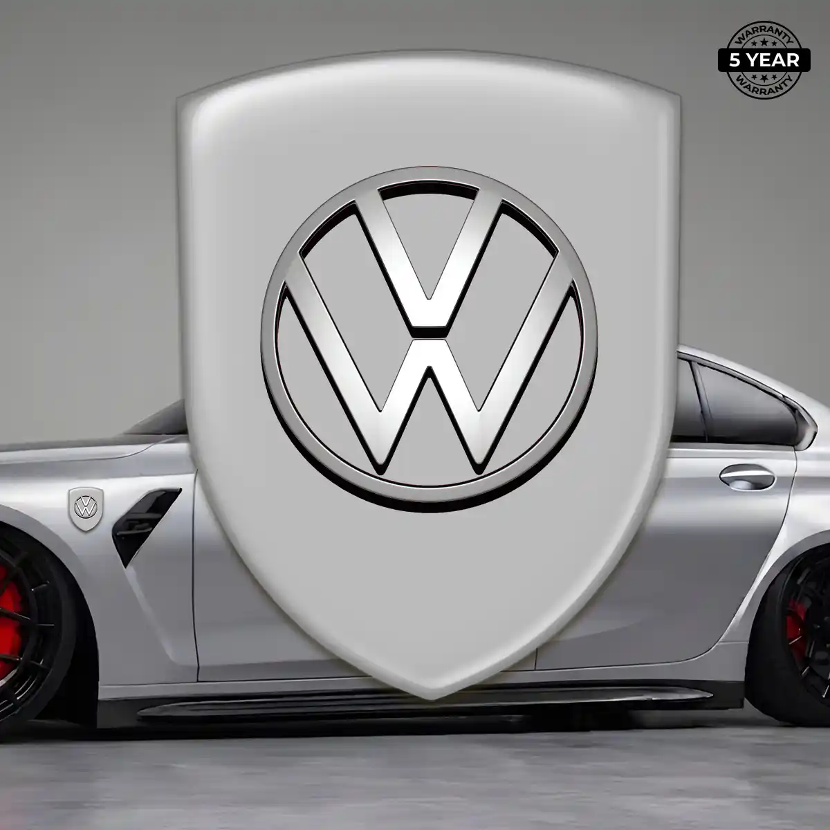 VW 3D Logo Sticker Sleek Style