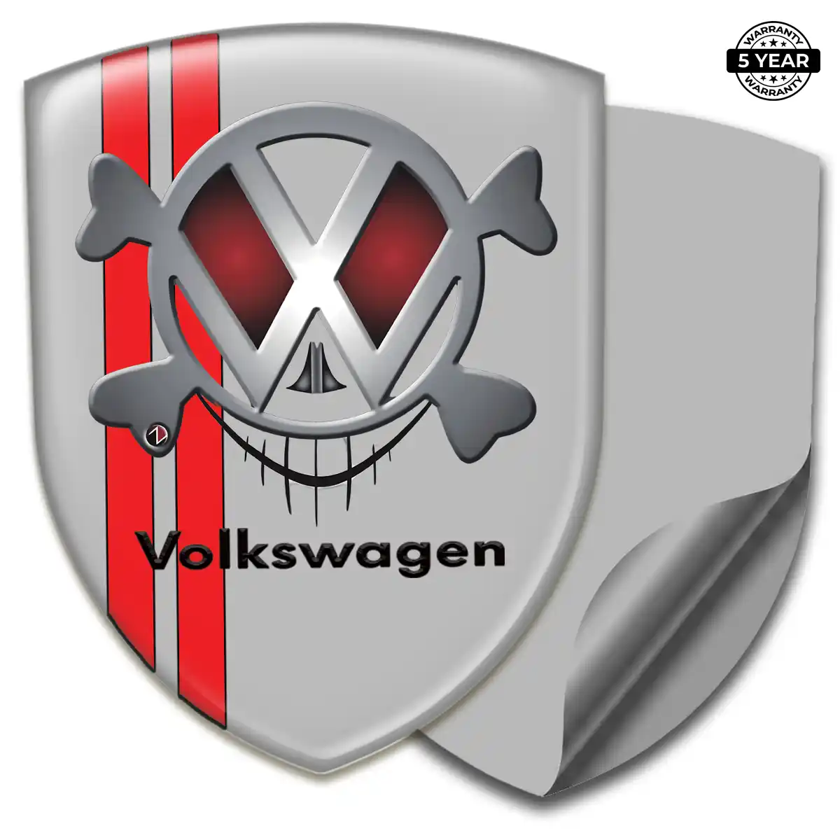 VW 3D Resin Sticker Sleek Style
