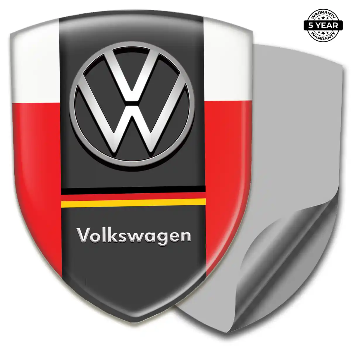 VW Automotive Emblem Sticker Refined Design