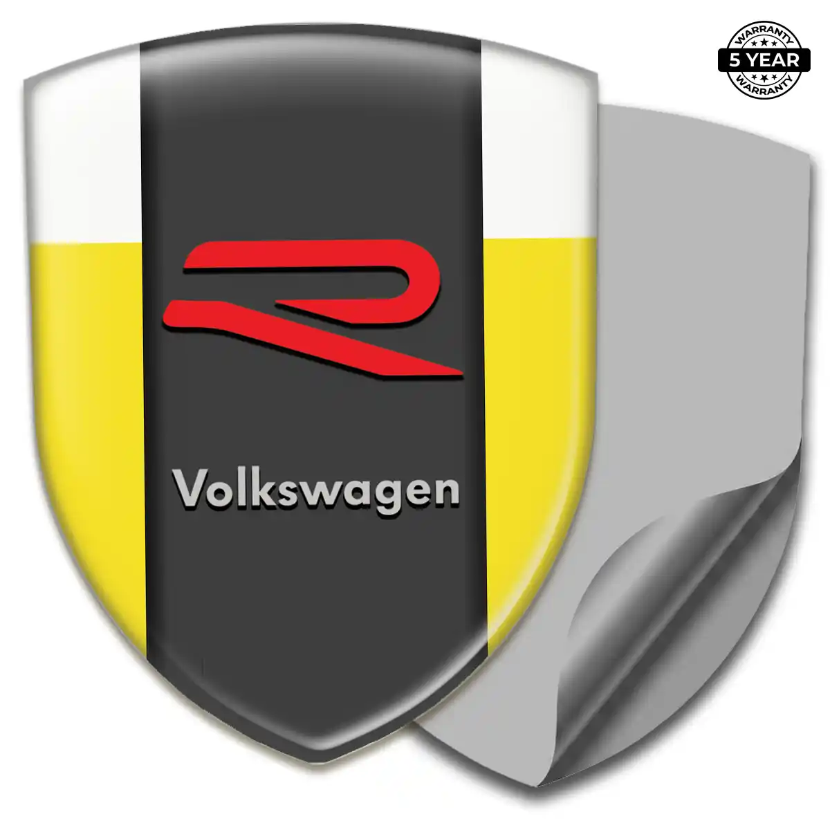 VW Automotive Emblem Sticker Sleek Style