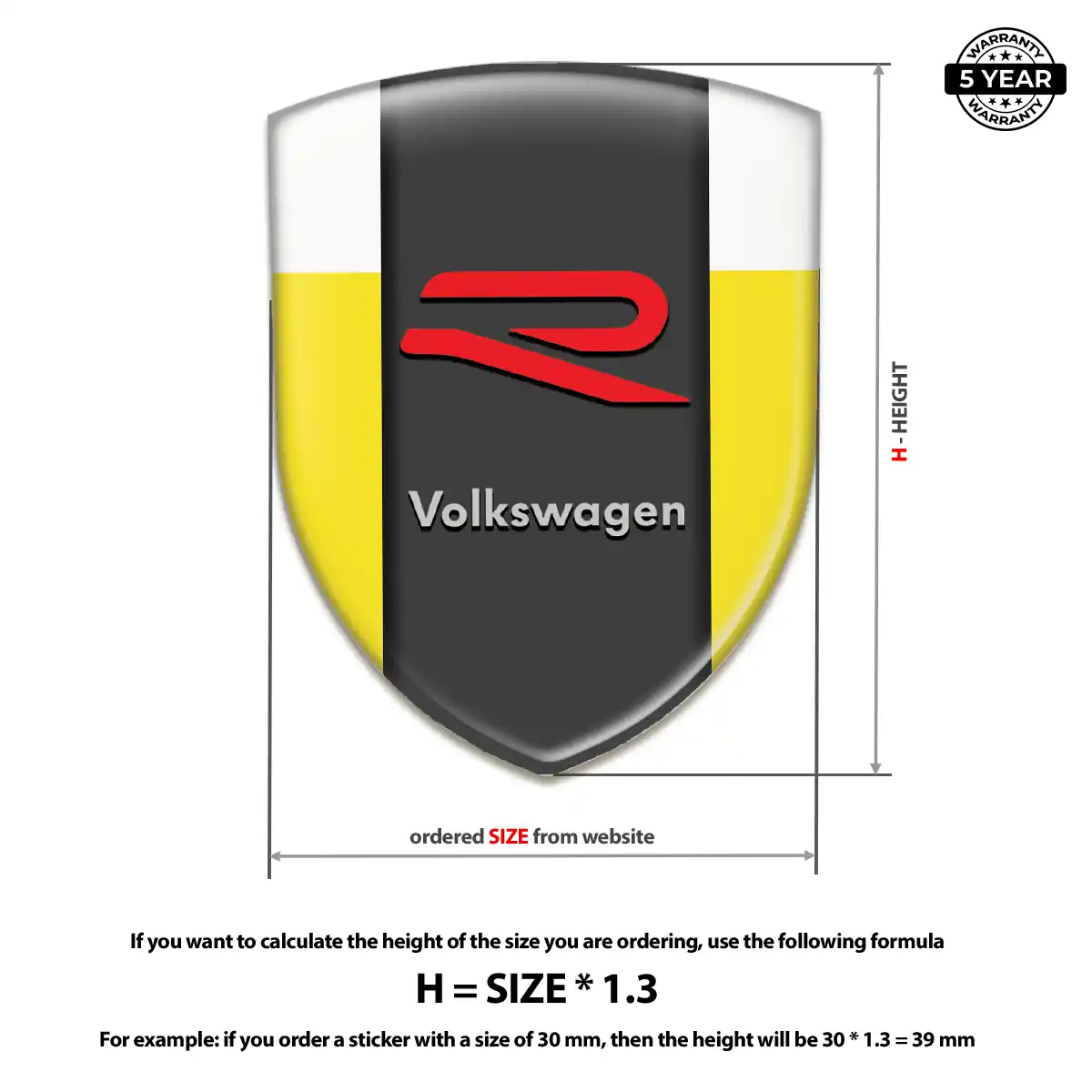 VW Automotive Emblem Sticker Sleek Style