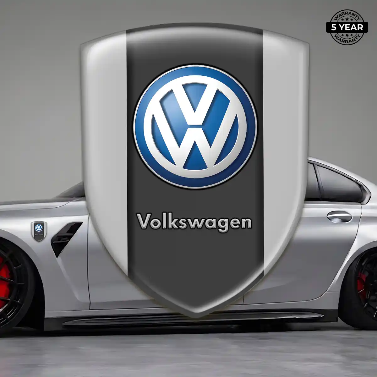 VW Automotive Logo Sticker Refined Design
