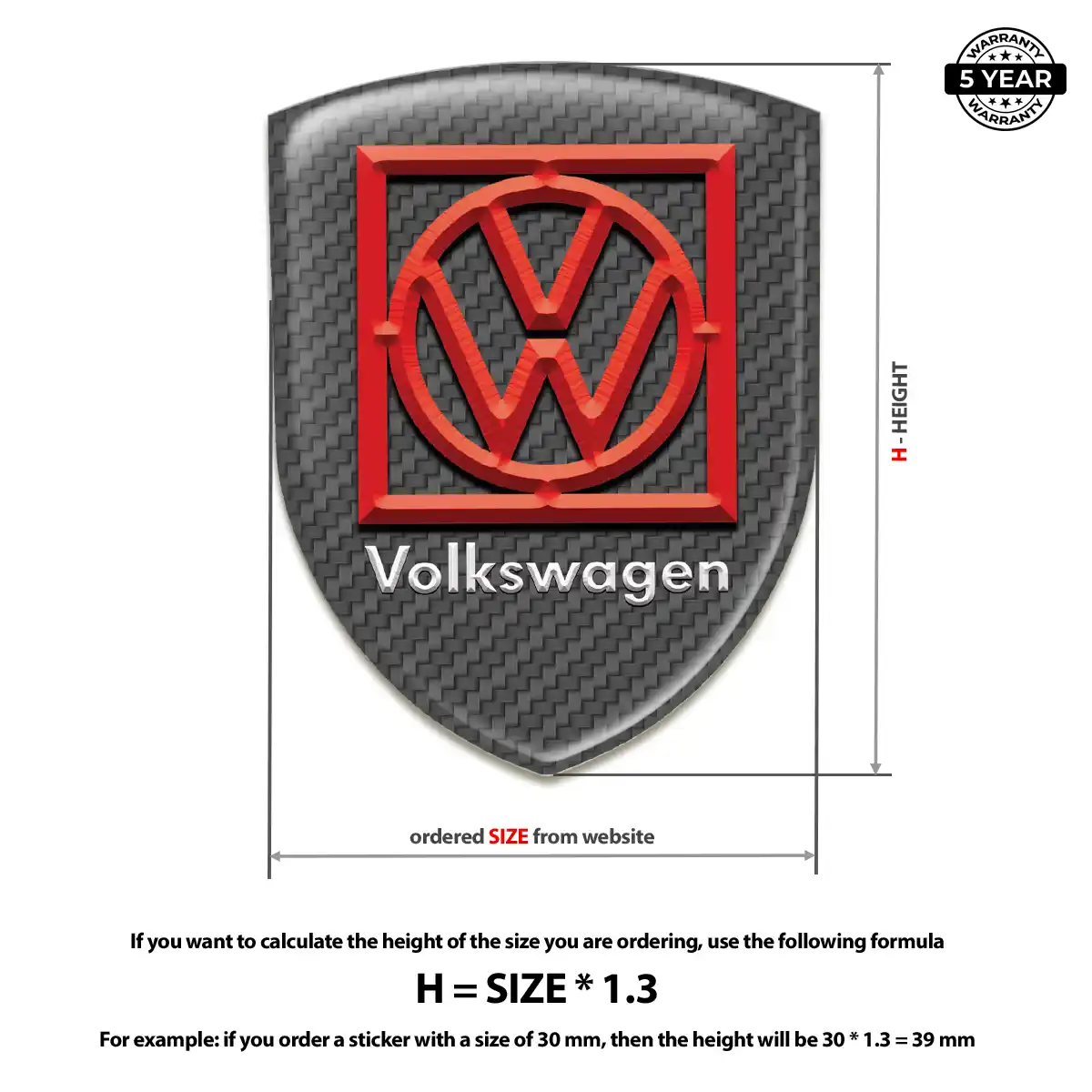 VW Automotive Logo Sticker Sleek Style