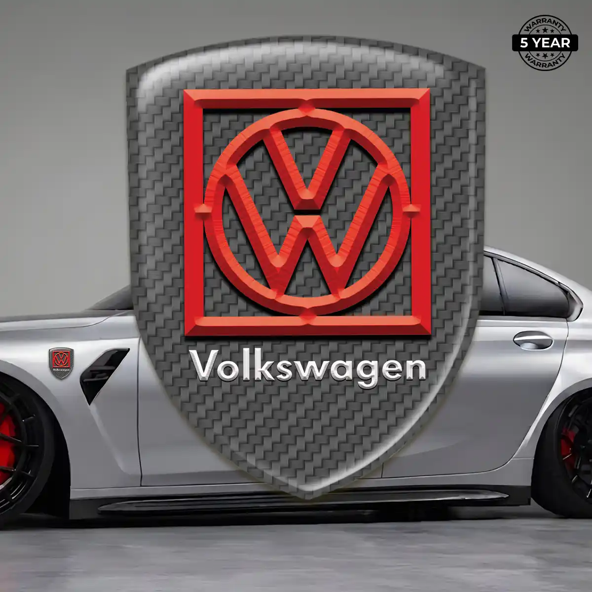 VW Automotive Logo Sticker Sleek Style