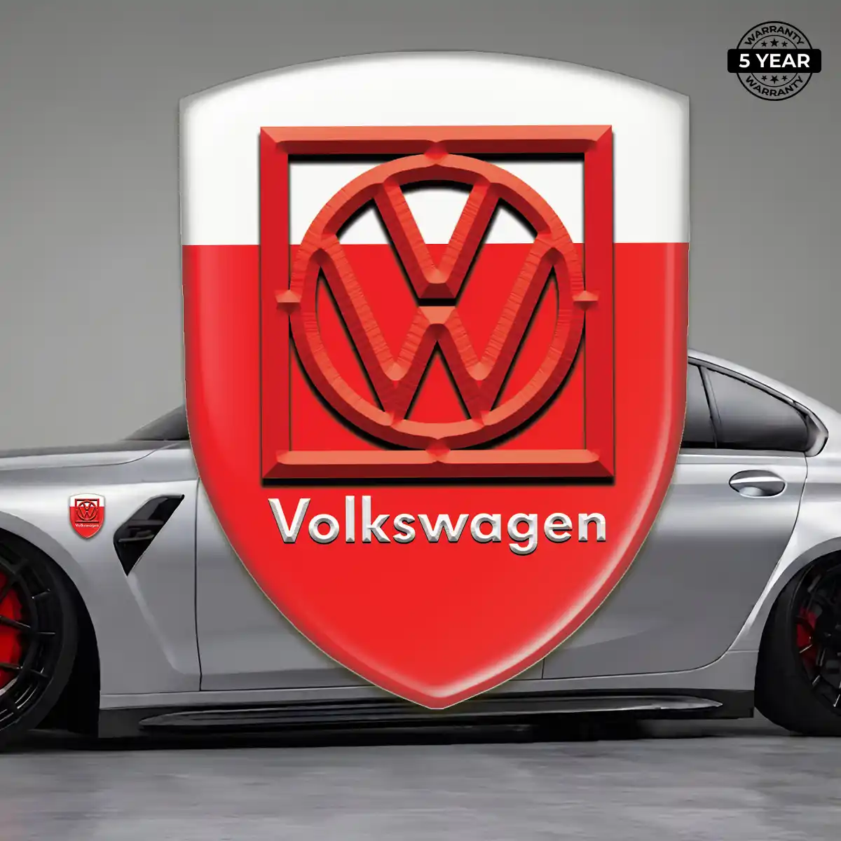 VW Automotive Resin Decal Refined Design