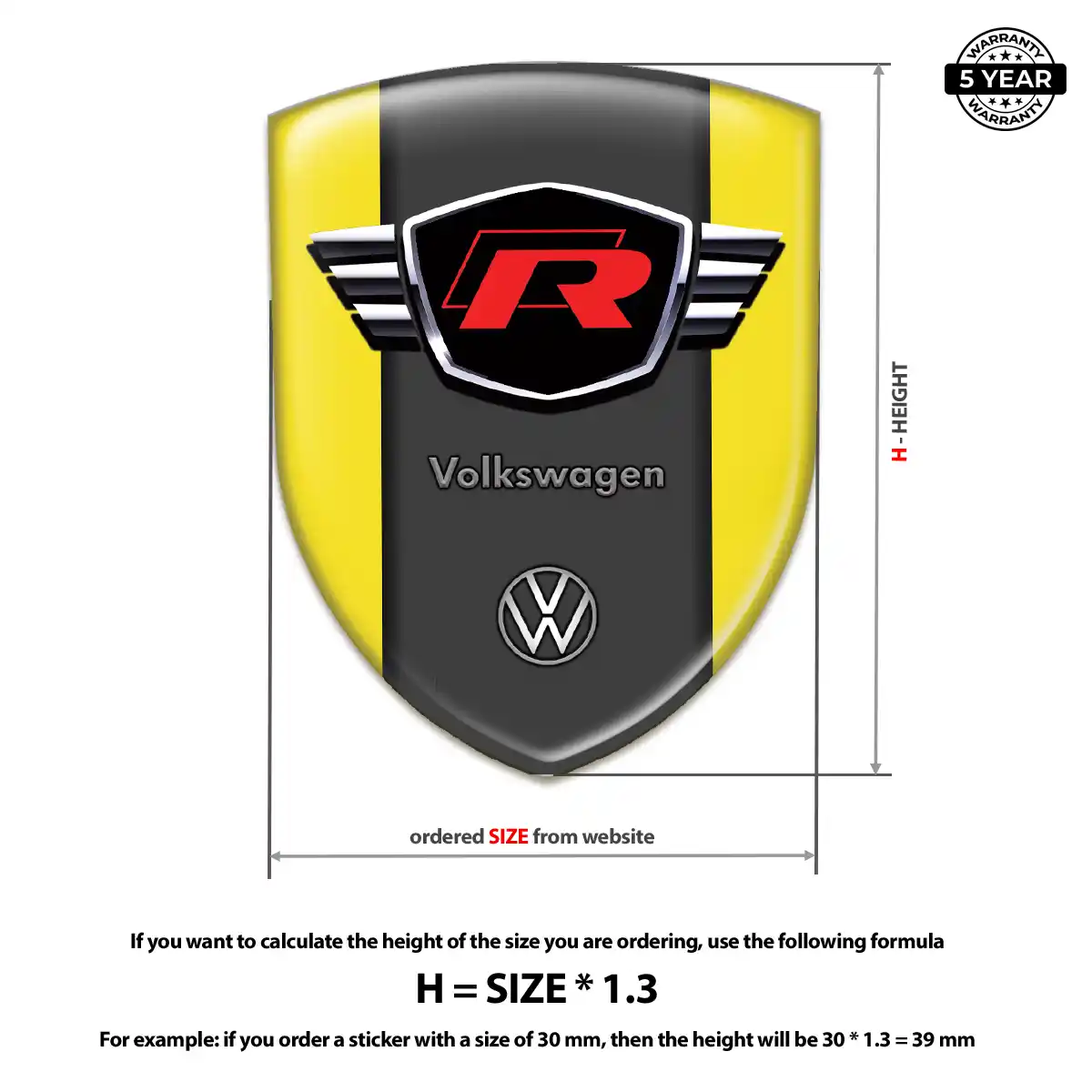 VW Badge Elite Finish